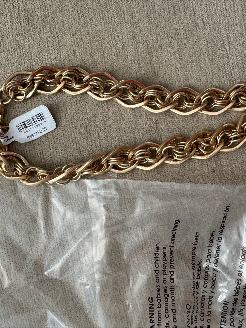 Free People Twisted Gold-Link Statement Necklace